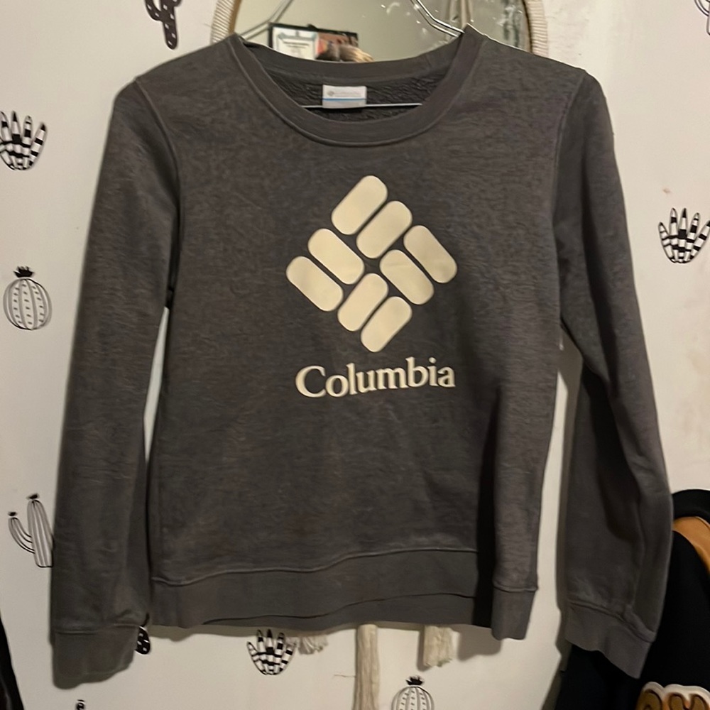 columbia crewneck, gray, size S